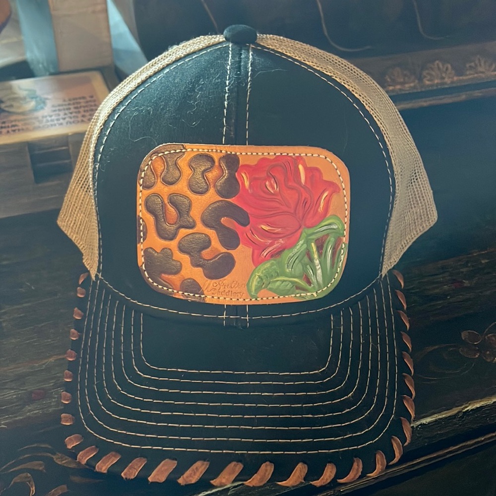 Hat With Leather Patch - image 1